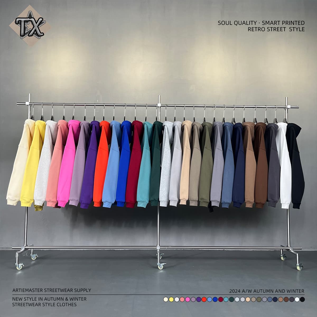 Custom Autumn/Winter New Loose Fleece-Lined 350g Trendy Brand Hoodie for Men Oversized Thickened Hooded Sweatshirt