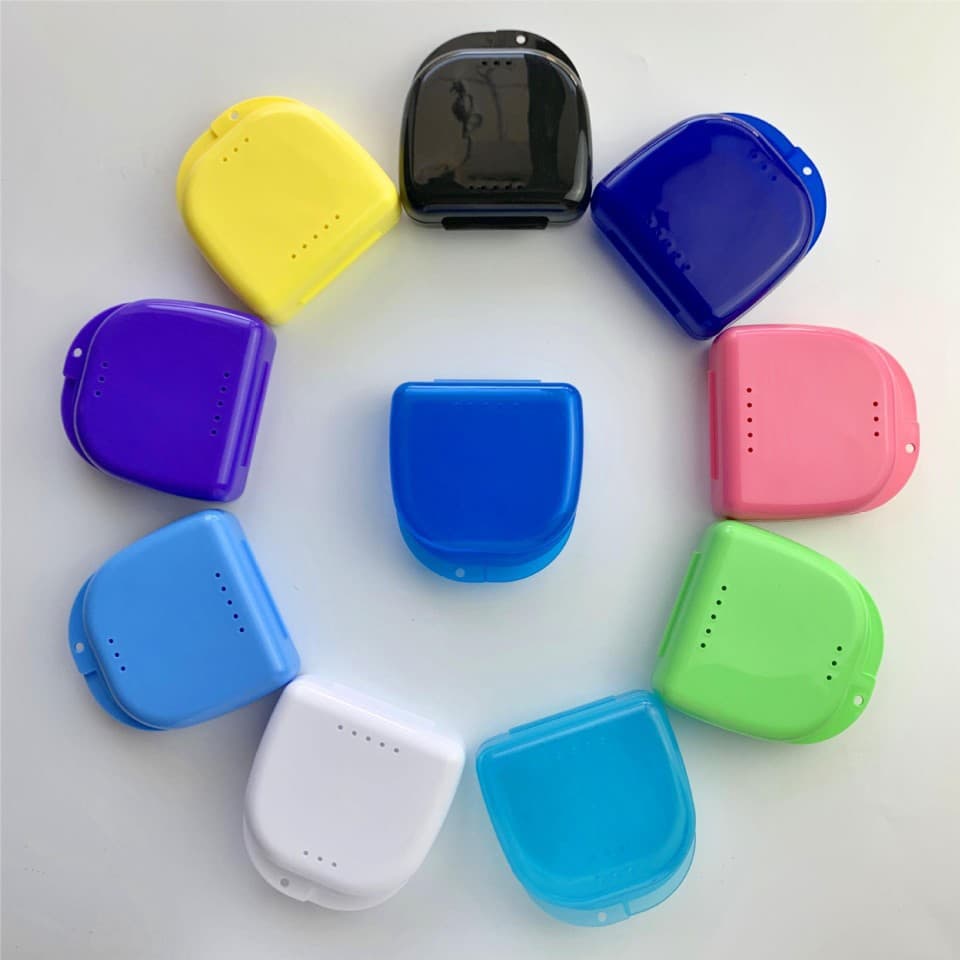 Denture Storage Box Orthodontic Retainer Case Teeth Aligner Holder False Teeth Container Factory Wholesale