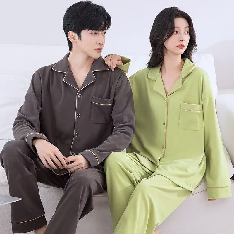 Couples' Warm Pajamas Set, New Autumn/Winter Thickened Large Size, Long-Sleeved Coral Velvet Homewear for Men and Women
