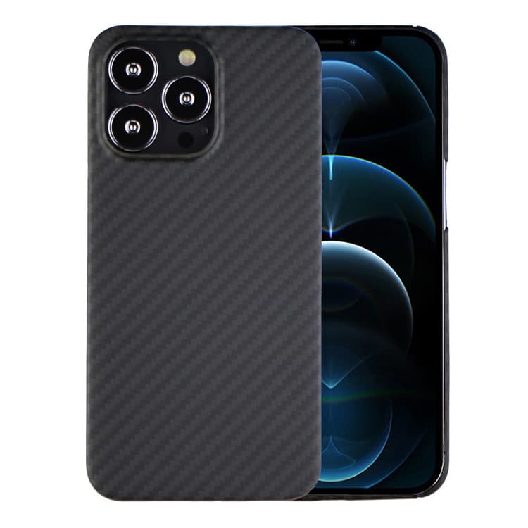 Genuine Carbon Kevlar Fiber Case for iPhone 14 Pro Max, 13 Pro, and 12, European and American Style