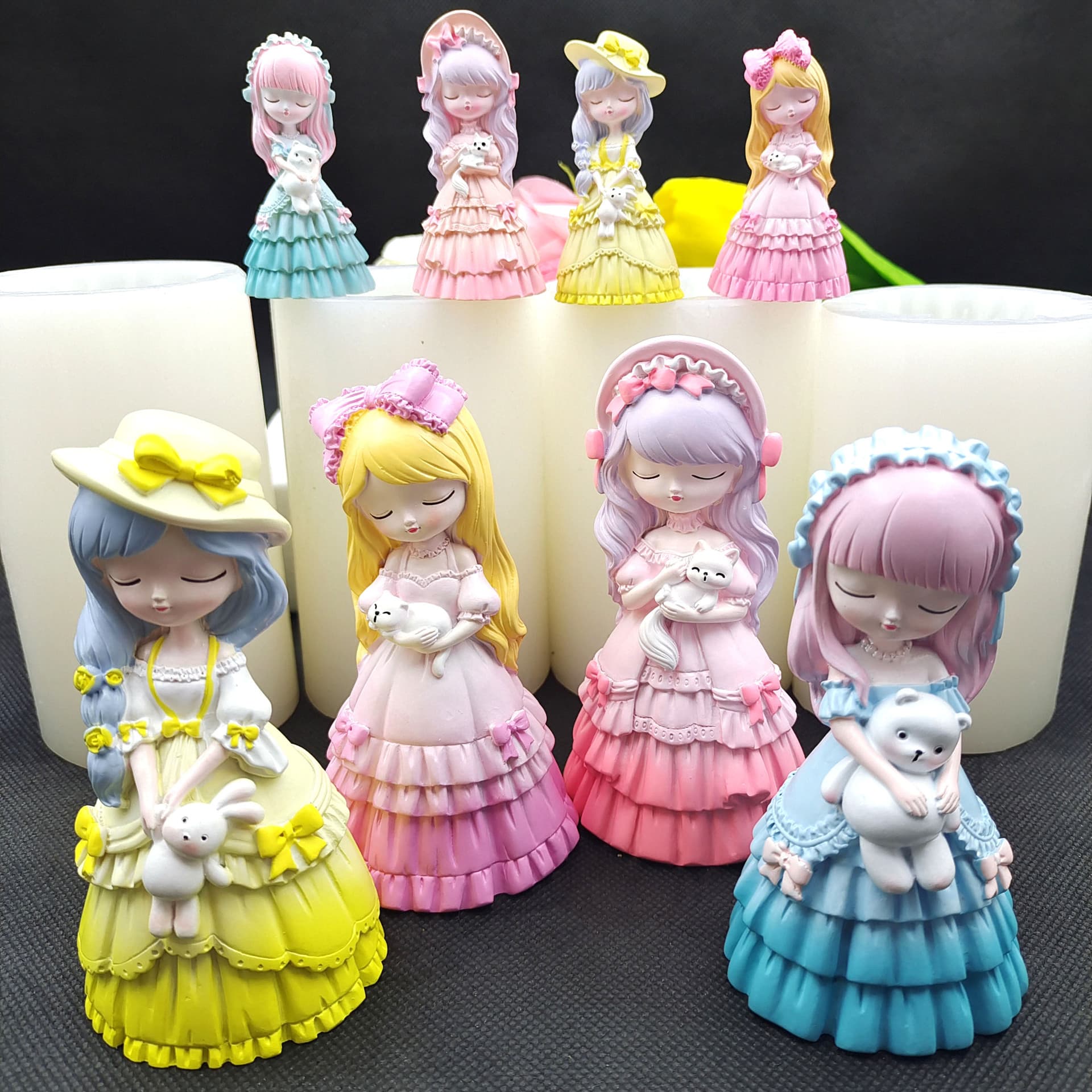 Princess Betty baked cake chocolate silicone mold three-dimensional cute Princess Betty plaster doll glue mold