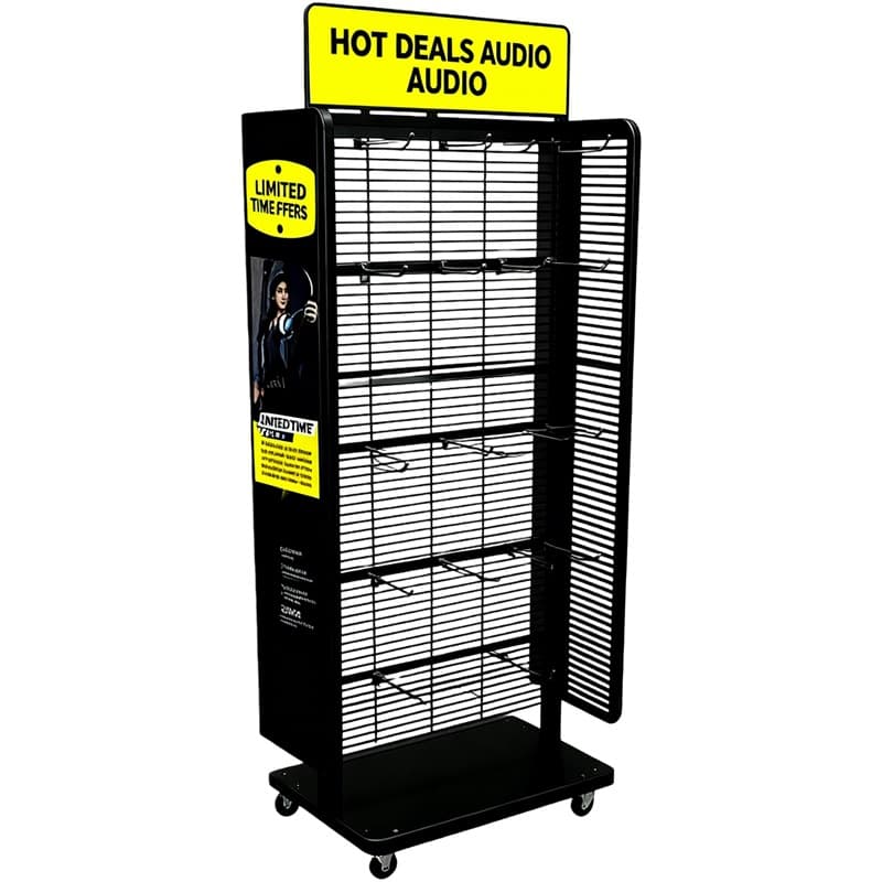 Supermarket shelf multi-layer floor display rack for headbands, dog collars, bracelets, anklets, storage rack iron shelf display stand