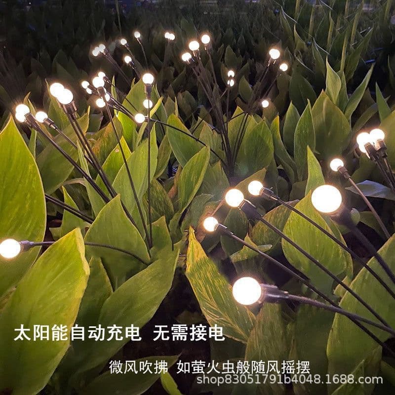 LED solar outdoor waterproof firefly ground lamp courtyard garden layout outdoor lawn lamp environmental protection and energy saving