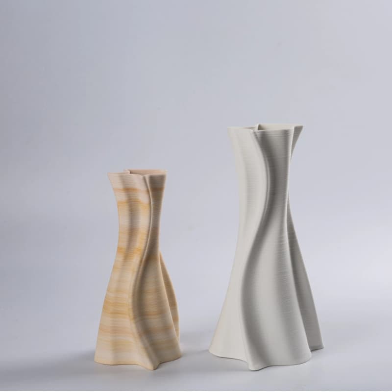 3D Printed Simple Irregular Shaped Ceramic Flower Vase Modern Model Room Living Room Hallway Flower Ornamental Vase