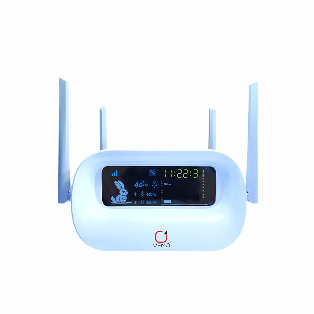 VEMO Plug-in Card K12 Wall-Penetrating Portable WiFi Global Version with 5000mAh Battery Wireless 4G Router