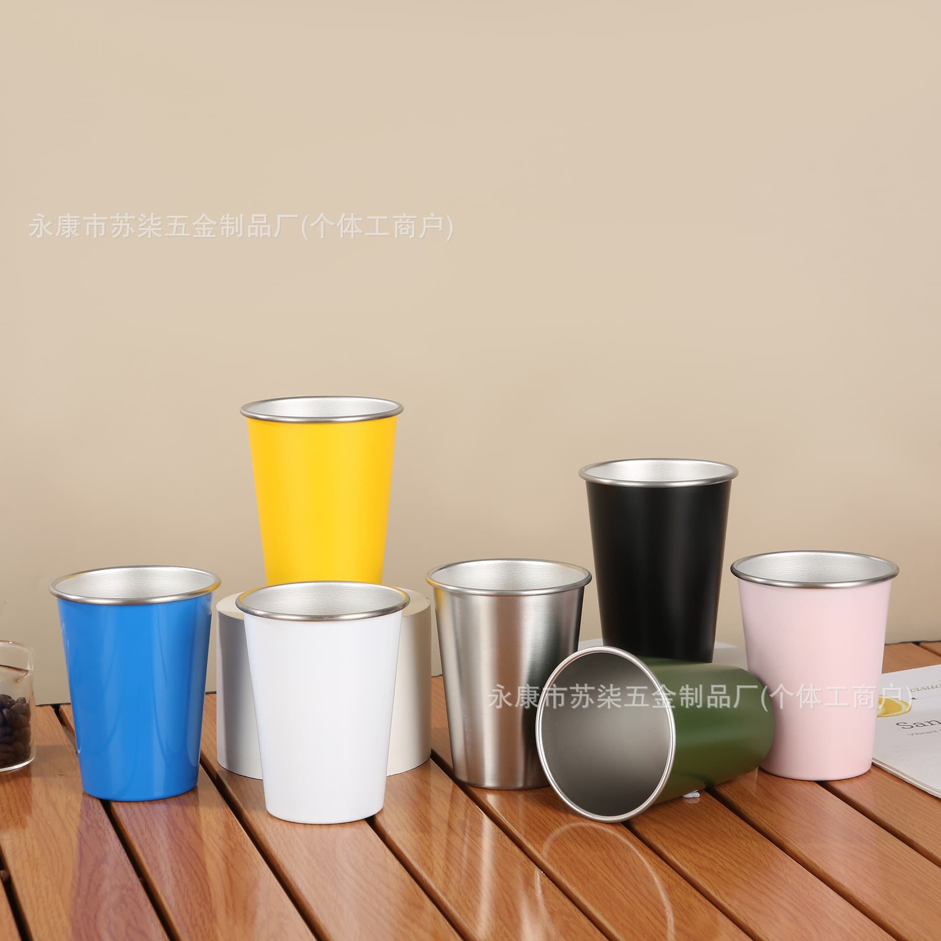 Xiaomi-style 304 stainless steel camping cup, travel-friendly for coffee and beer, durable outdoor water cup set.