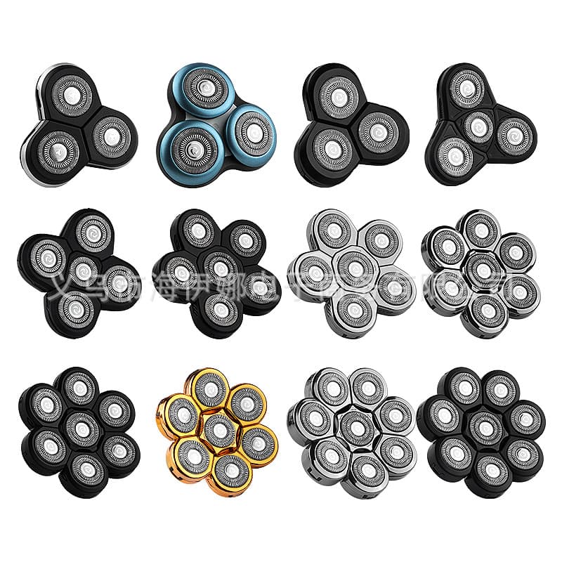 Cross-border Supply Men's Washable 5-Blade Shaver Replacement Heads Rotary Shaver Electric Waterproof