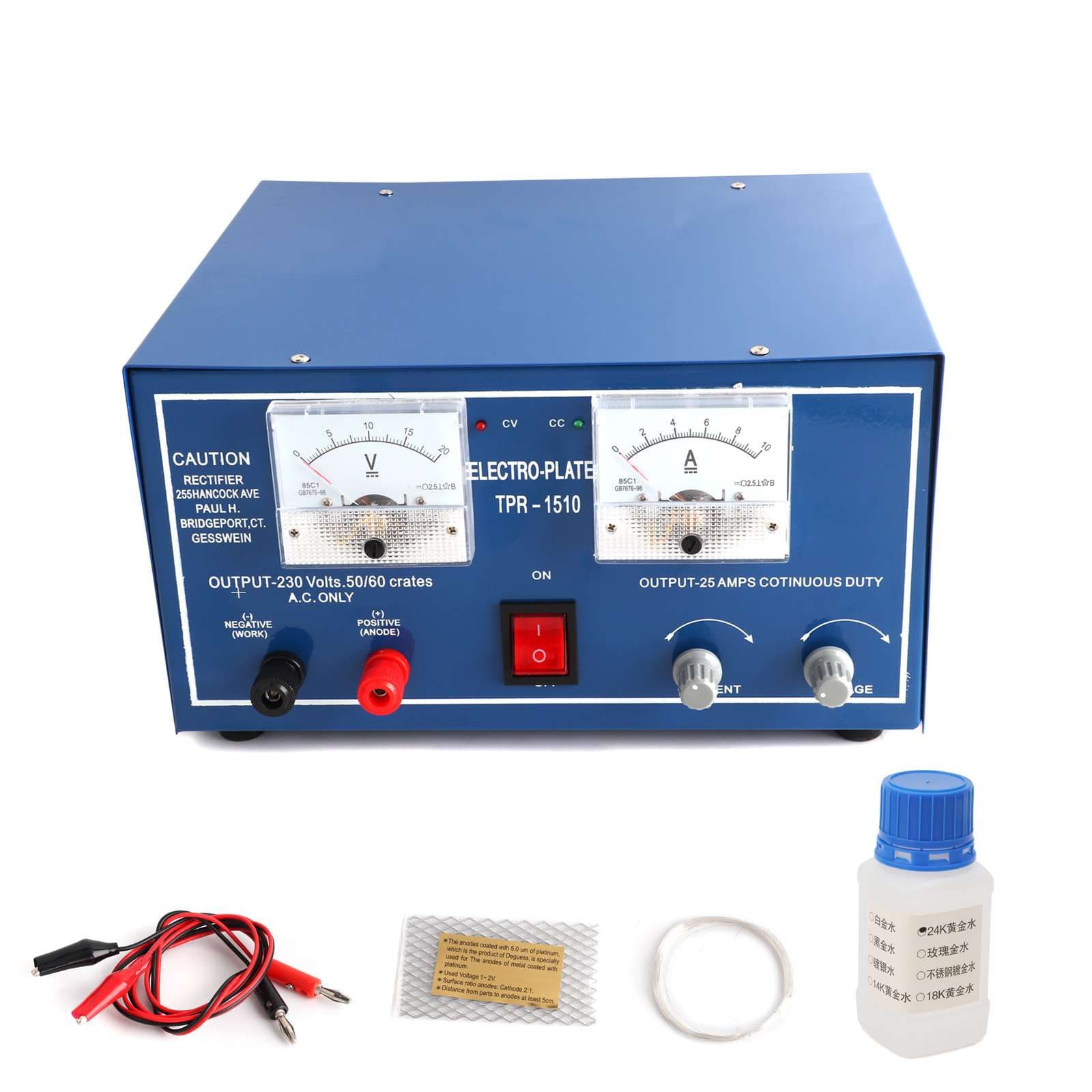 TPR1510 Electroplating Machine 10A Gold Plating Machine for Jewelry Silver Plating White Plating Immersion Plating Watch Glasses Refurbishment Goldsmith Tools