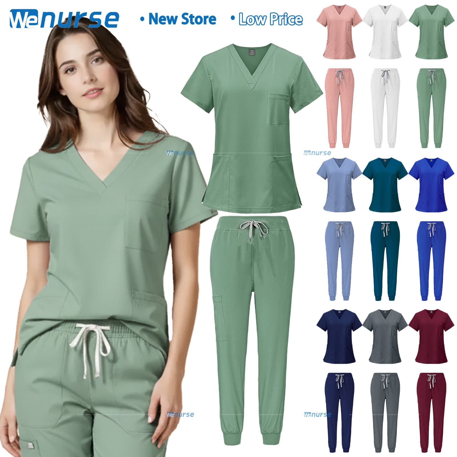Elastic Short Sleeve Hand Washing Gown Quick Dry Unisex Polyester Workwear for Dentist Vet Hospital Male Comfortable Casual
