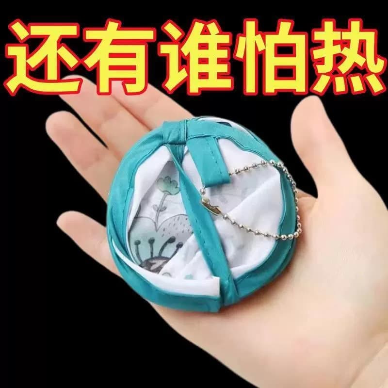 Mini Folding Round Fan, Japanese Style Portable Cartoon Fan for Women, Children's Portable Round Fan, Summer Cooling Fan