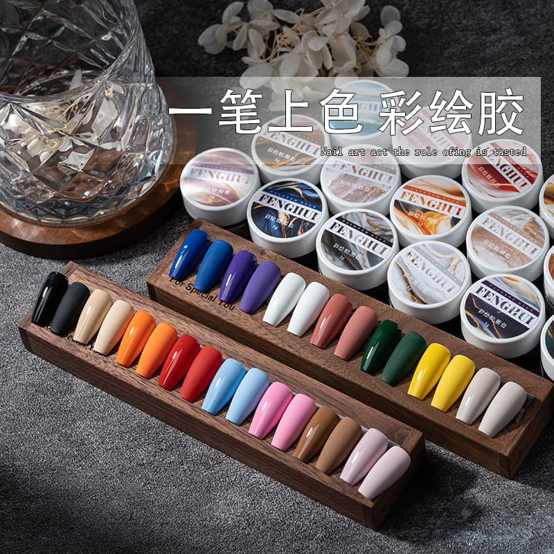 A set of peak-painted painted glue nail art glue nail polish glue hand-painted Japanese-style canned glue color painted nail polish glue can be patted