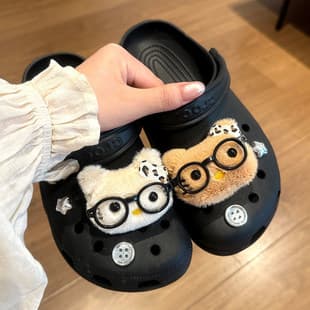 Plush Shoe Charm KT Croc Shoe Accessories DIY Slipper Decoration Cute Ornament Shoe Surface Buckle Clip