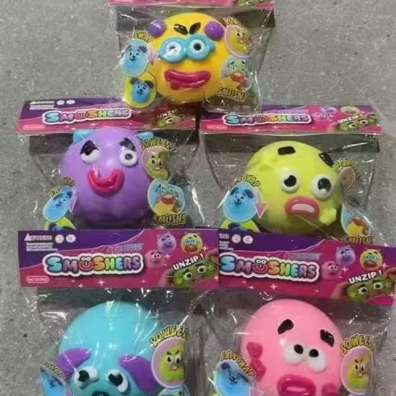 Cross-border Novelty Anime Cartoon Squishy Toy, Multiple Ugly-Cute Stress Relief Slow Rising Children's Toy with Multiple Expressions