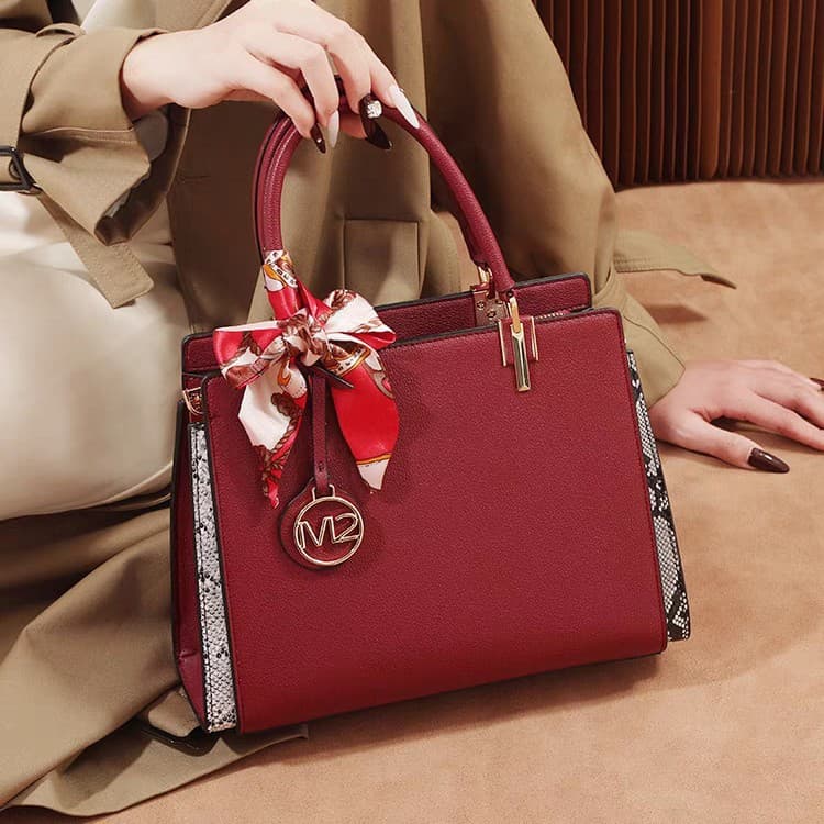 Mother's Day Gift Genuine Leather Women's Wedding Bag 2024 New Style Elegant Middle-aged Mother's Handheld Red Wedding Bag