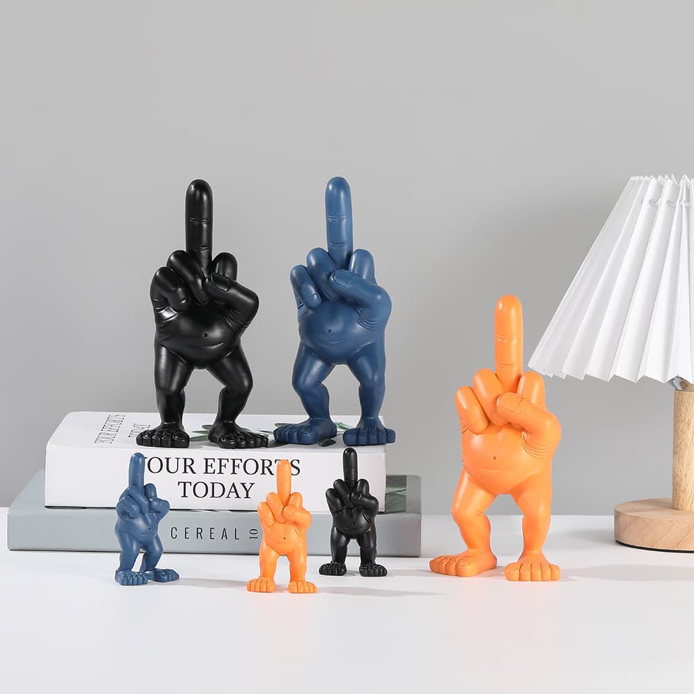 New Funny Creative Middle Finger Desk Decoration for Office, Humorous Gift Ornament