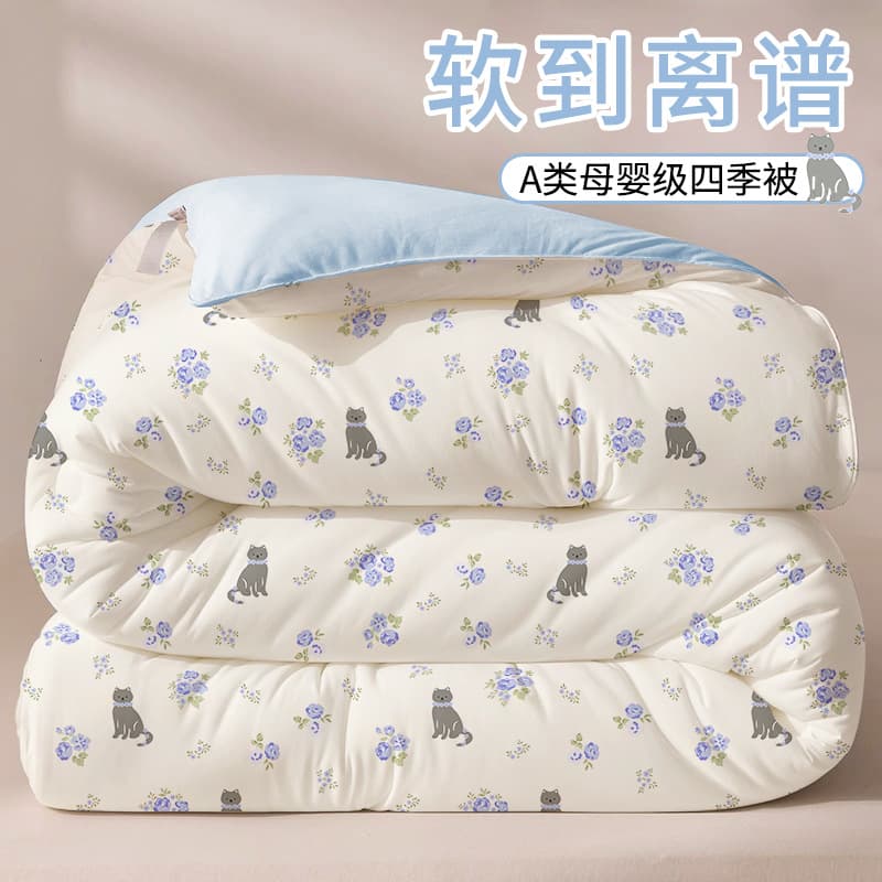 Thin quilt for all seasons, winter quilt, cotton quilt, dormitory single student quilt, non-soybean filling, spring and autumn quilt, air-conditioning quilt.