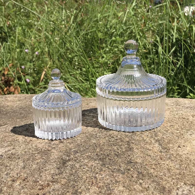 Transparent glass sugar jar storage jar candy jar wedding jar wax glass jar with lid business gift
