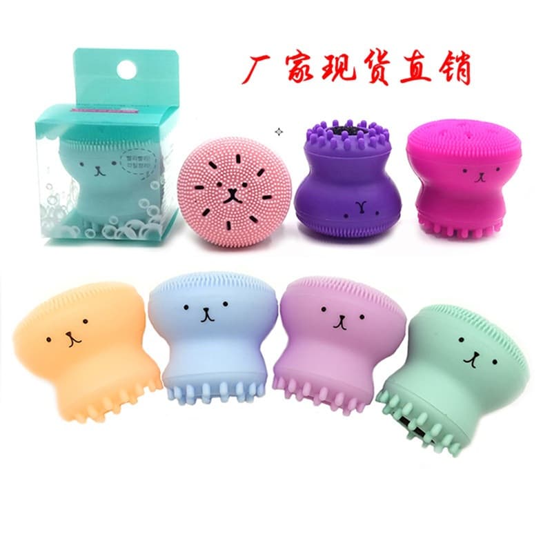 Face-washing octopus face-washing brush double-headed silicone cleansing brush multi-functional facial cleansing brush nose brush makeup brush