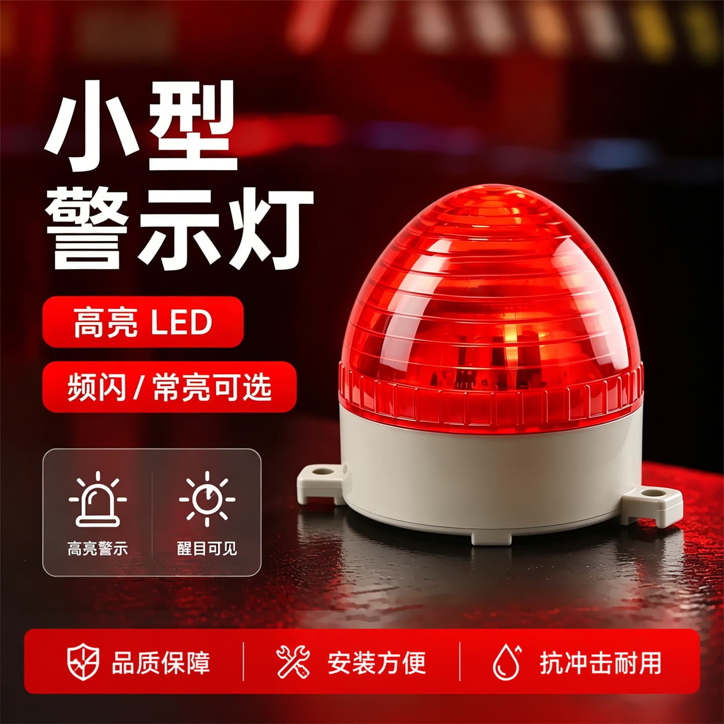 N-3072 high brightness small flash strobe warning light led sound and light alarm signal indicator light