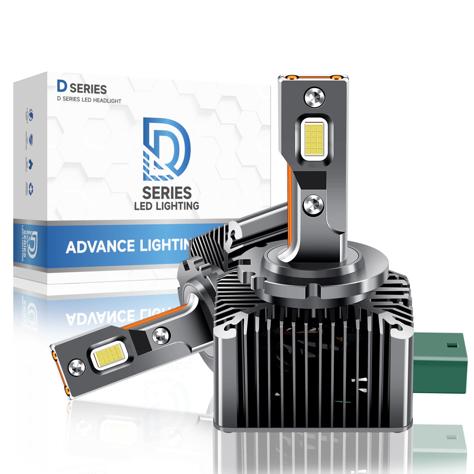 Car LED dual copper tube headlights D1S D2S D3S D4S D5S D8S D2R super decoding laser headlights