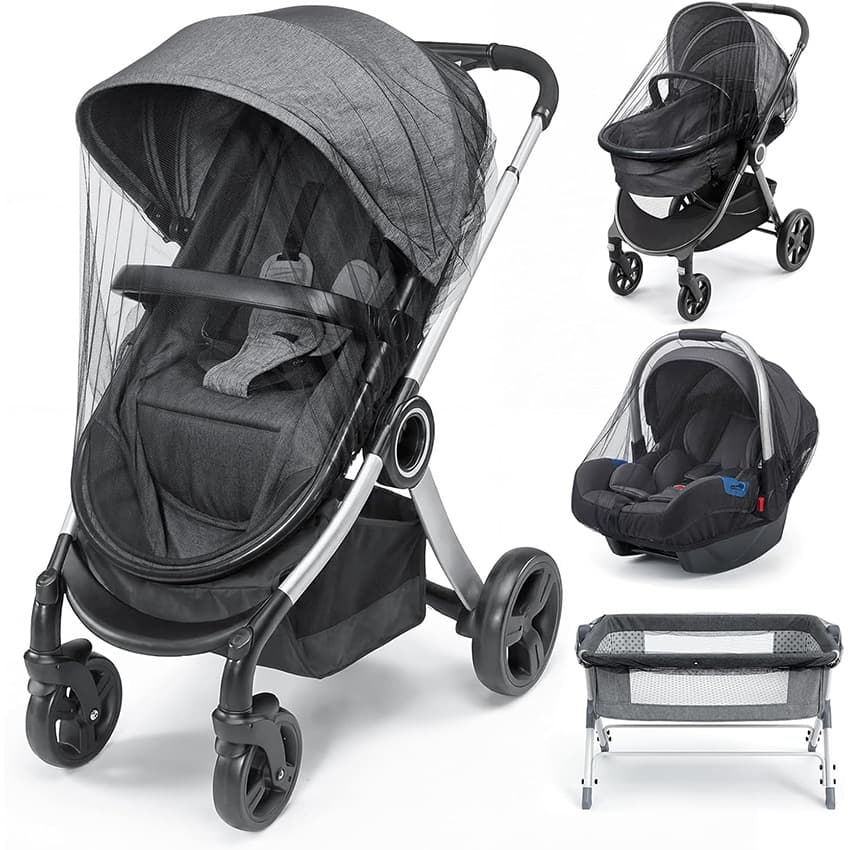Stroller Mosquito Net, Universal Stroller, Foldable Sun Shade, Baby Mesh, Encrypted Mosquito Cover