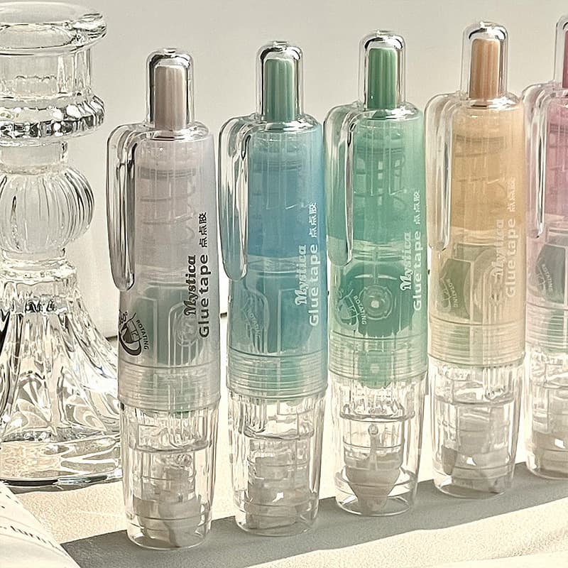 Press-Type Dot Glue Replaceable Refill Instagram High Aesthetics Scrapbooking Dot Glue Pen Craft Double-Sided Tape Correction Tape Glue Stick