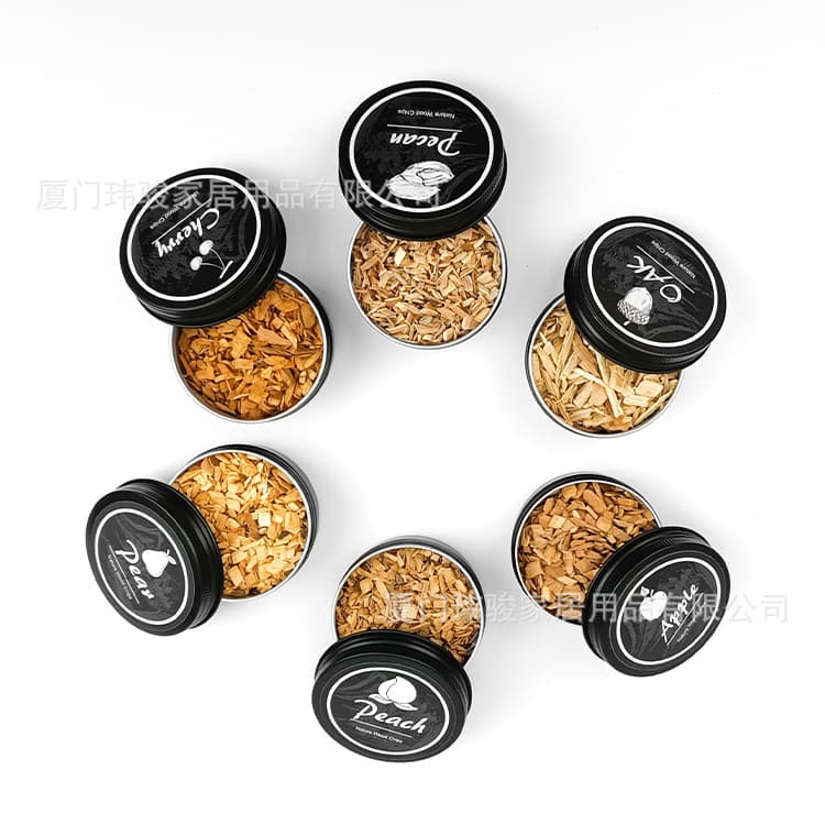 Amazon Hot Selling Whiskey Cocktail Smoking Wood Chips Various Flavors Smoking Wood Chips DIY Gift Box Set