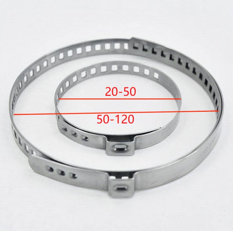 Stainless Steel Multi-Purpose Adjustable Single-Ear Clamp Dust Cover Repair Kit Buckle Steering Gear Inner/Outer Half Shaft CV Joint Clamp