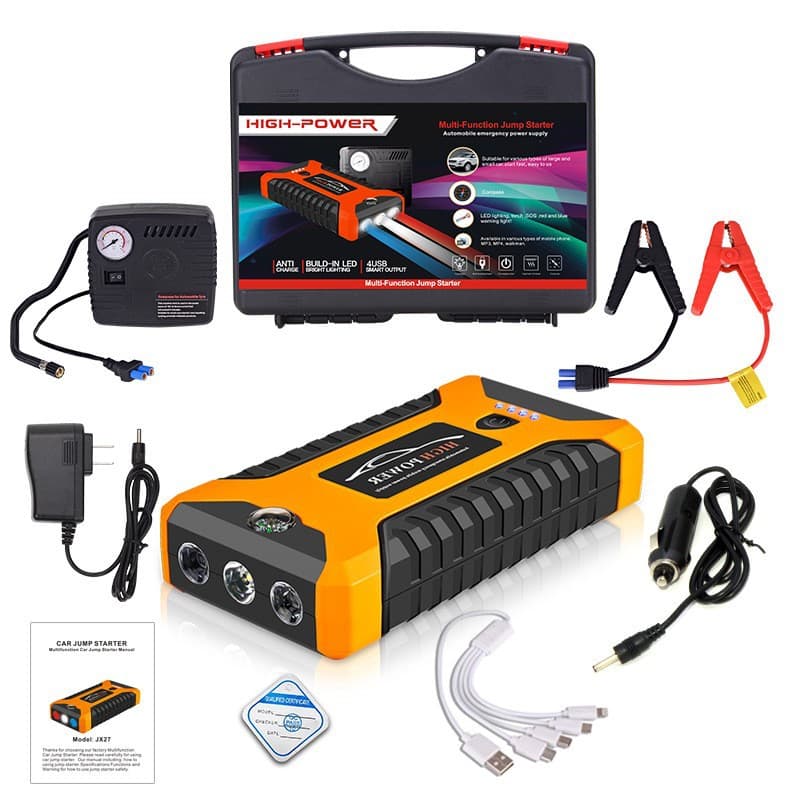 Cross-Border Car Emergency Jump Starter, Motorcycle Charging, 12V High-Capacity Jump Starter Battery