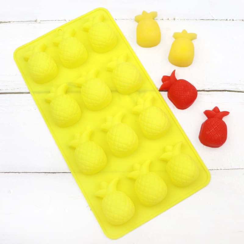 Dobi 12-Cavity Pineapple Chocolate Mold, Handmade DIY Chocolate Mold, Food-Grade Silicone Mousse Ice Cube Tray