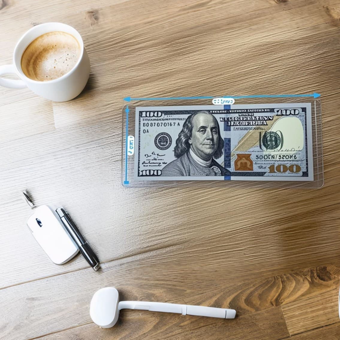 Transparent PVC concert ticket storage and protective card holder, American style (17.5cm*7.5cm) suitable for banknotes