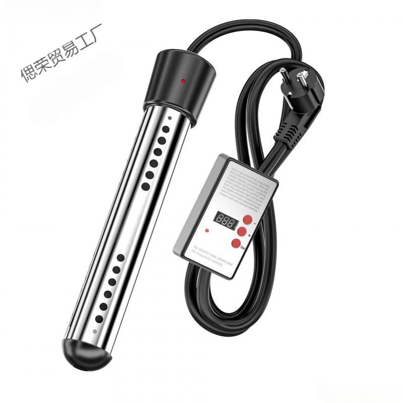 New Round Fast Water Heater Automatic Power-off Smart Timer Bathtub/Basin/Bucket High-Power Water Heating Rod