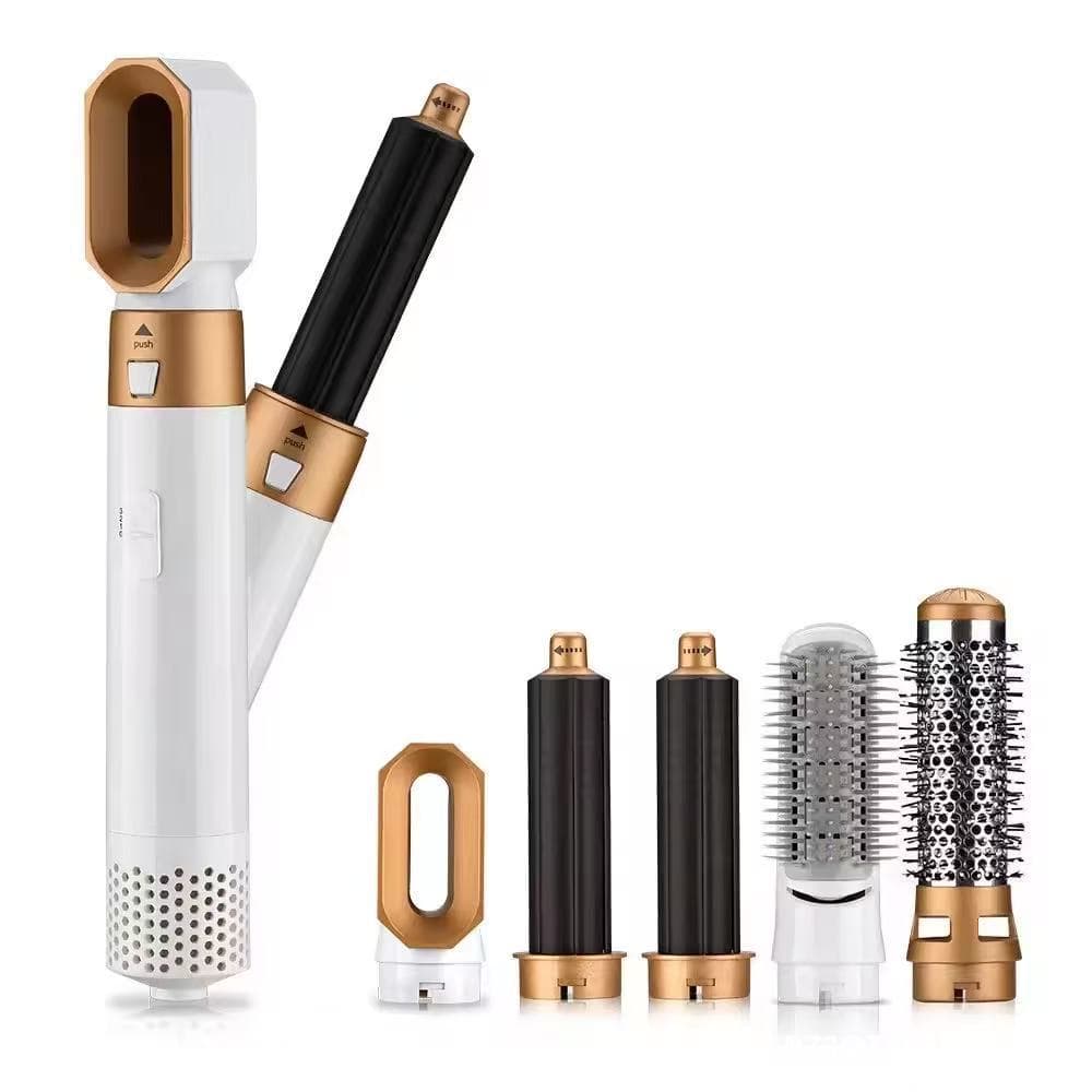 Cross-border 5-in-1 Curling Iron Styler Amazon Multifunctional Hot Air Brush Negative Ion Constant Temperature Hair Care Styling Wand