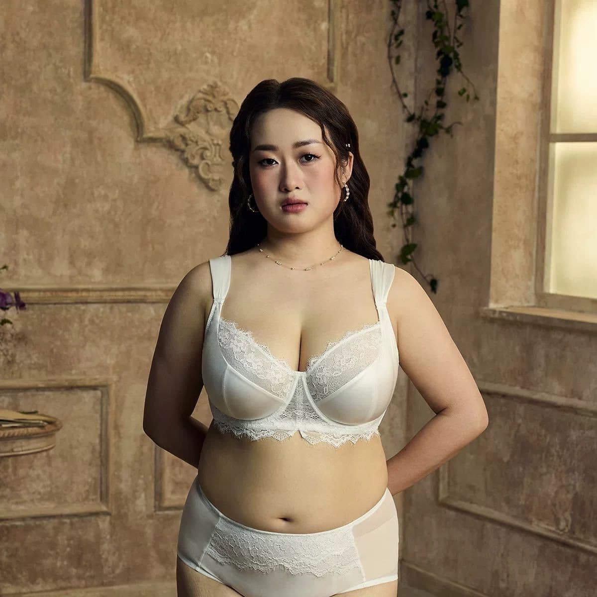 EMMAROSE French large size push-up bra for fat mm, thin and breathable cross-border large breasts showing small underwear for women