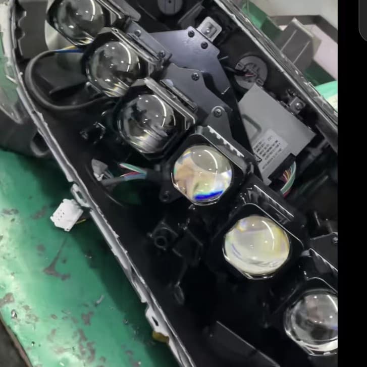 Car M02 square light matrix small lens dual-beam far and low beam suitable for space small car laser headlight modification