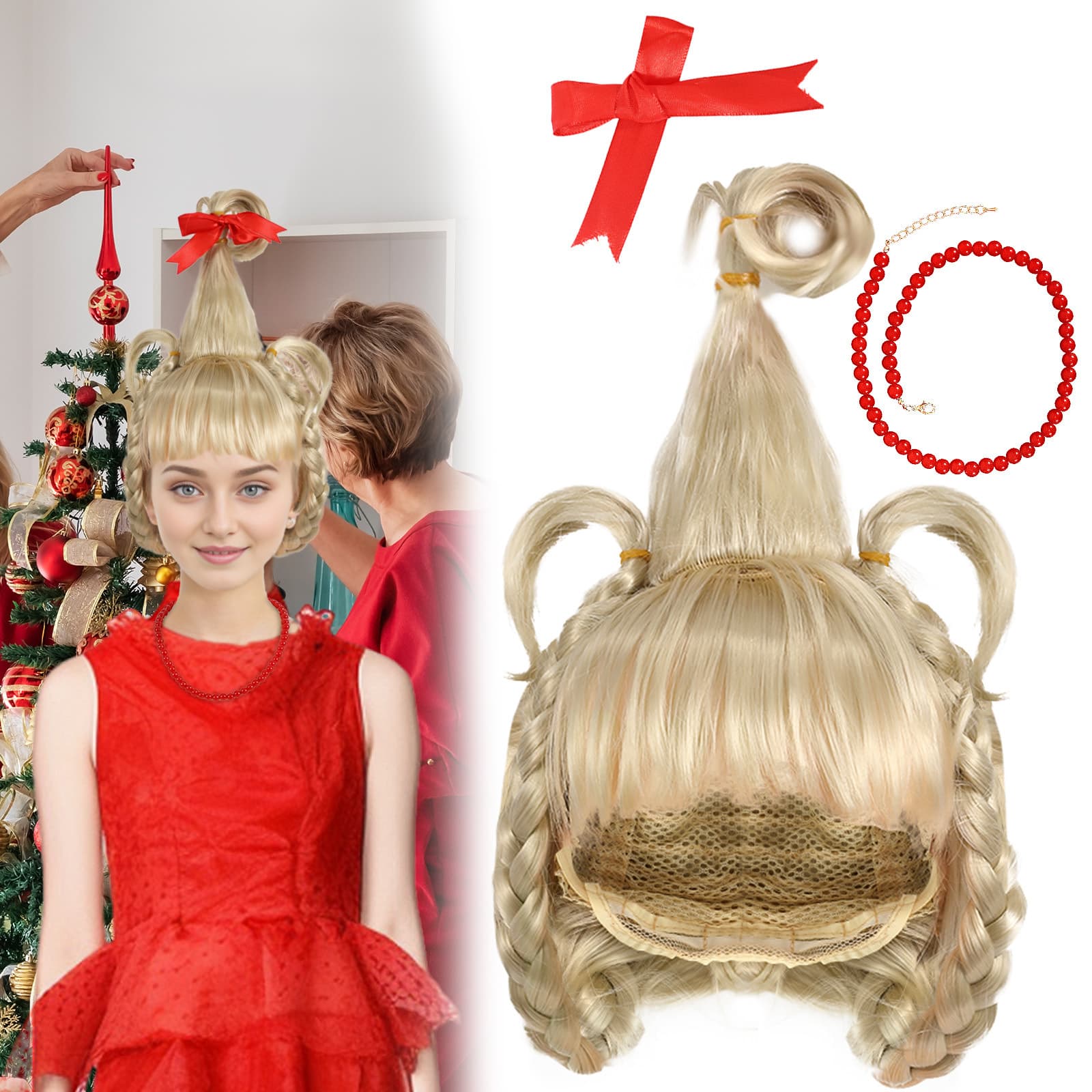 New Style Grinch Cindy Wig Cindy Lou Who Cindy Anime Wig Cos Wig for Women
