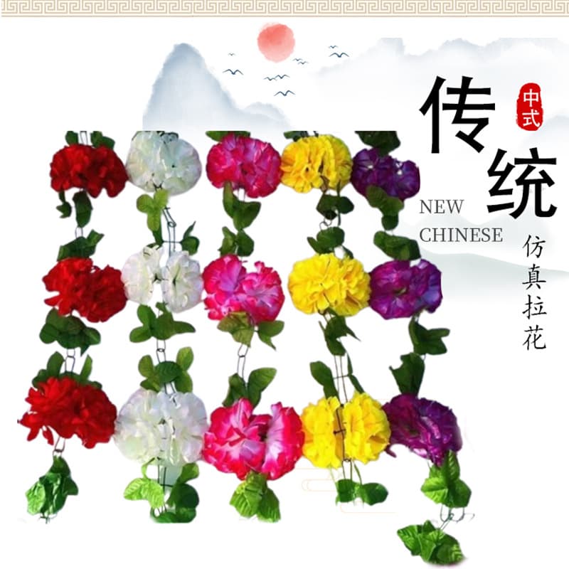 Qingming Festival grave marker streamers, remembrance chrysanthemum wreath bouquets, hanging flowers, fake potted flowers, memorial hand-held flowers for tomb-sweeping.