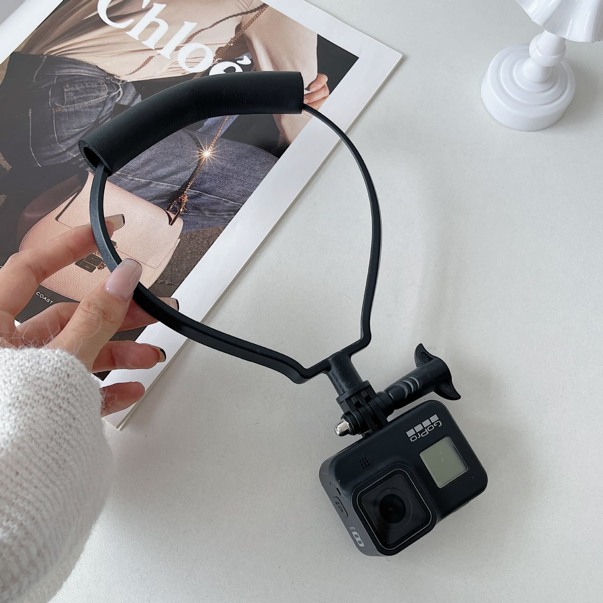 Lightweight Neck-Mounted GOPRO Camera Holder for Sports Photography First-Person View Hands-Free 360 Degrees Recording