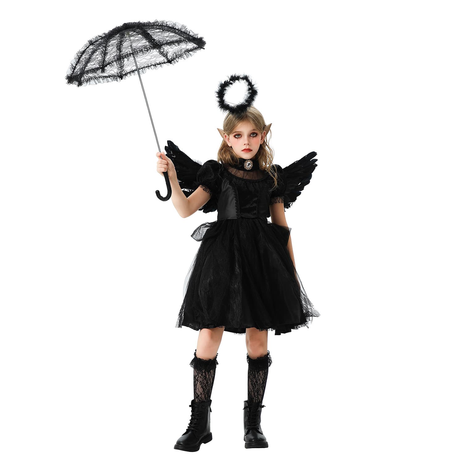 Halloween Kids Costume Parent-Child Angel Devil Vampire Dress Witch Jazz Dance Performance Outfit Children's Clothing