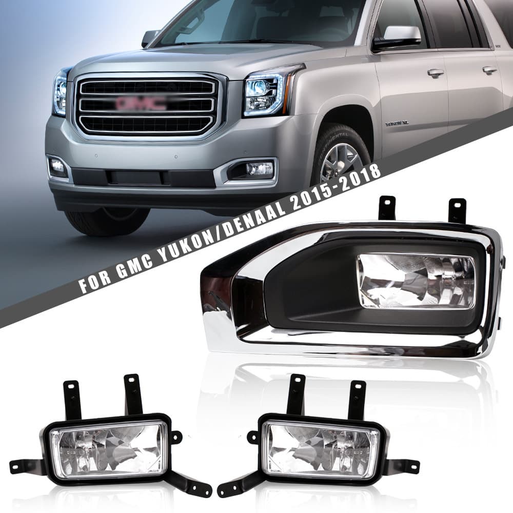 Compatible with GMC Yukon 2015-2018 Front Fog Light Assembly, Daytime Running Light, Anti-Fog Light, Front Bumper Small Light