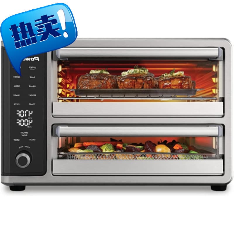 PowerXL SmartSynx Dual Door Oven, 8 Quick-Touch Cooking Presets