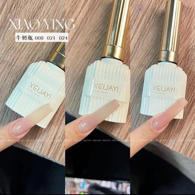 Xiaoying Manicure-15ml Milk Bottle Nude Color Base Flesh Color Transparent (3 Colors) Nail Polish