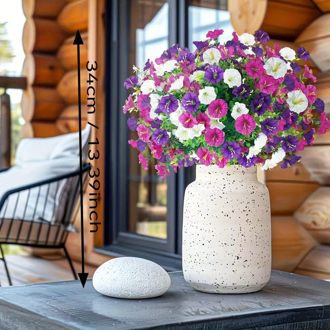 Cross-Border Amazon Artificial Flowers, Simulated Morning Glory and Pansy Bouquets, Silk Flowers for Home and Outdoor Decoration