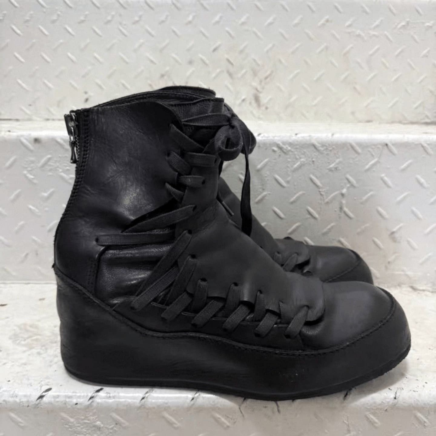 Cross-border Retro Lace-up Chunky Platform High-top Boots Dark Fashion Boots Short Ankle Boots Vintage Style