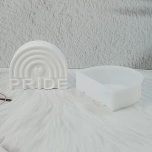 Z0235 Pride Rainbow Soap Mold Decorative Cement Plaster Mold DIY Silicone Mold