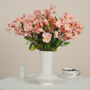 3-Branch Grace Sakura Artificial Flower Wholesale High Simulation Silk Flower Living Room Decoration Flower Arrangement Wedding Hall Decoration Floral