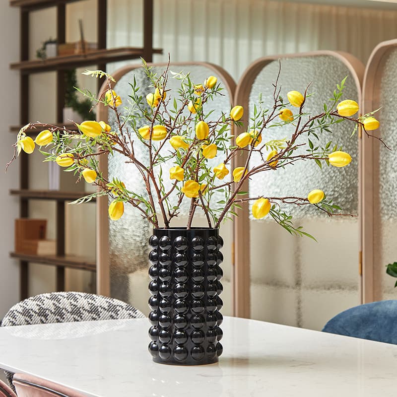 Artificial Star Fruit Branch Fake Fruit Plant for Living Room Showroom Hotel Home Decoration Floral Arrangement Accessories