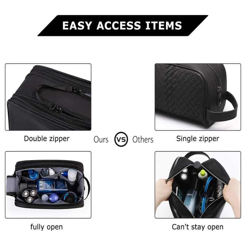 Amazon Handheld Portable Large Capacity Men's Toiletry Bag Travel Business Dry-Wet Separation Multi-Layer Compartment Storage Bag