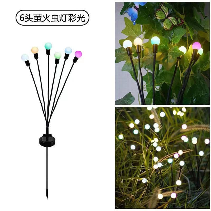 Solar Firefly Light Outdoor Waterproof Garden Courtyard Balcony Decoration Yard Landscape Atmosphere Ground Insert Lawn Light