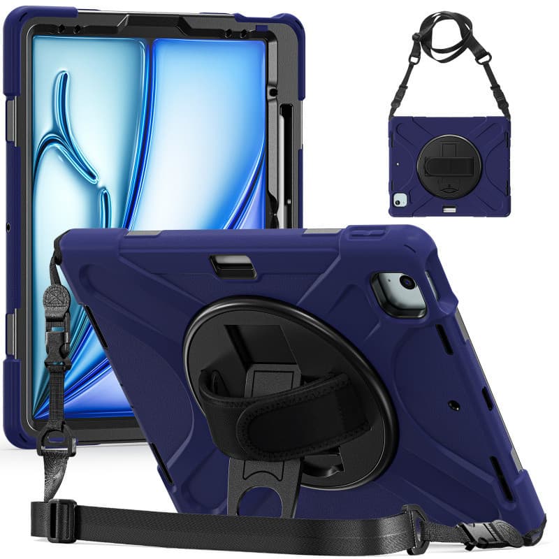 Compatible with iPad Air 2025 Protective Rotating Stand Case Pirate King Air13 M2 Tablet Cover